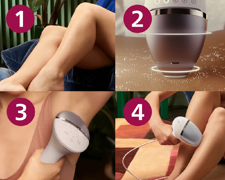 Katër hapat e trajtimit me Philips Lumea IPL