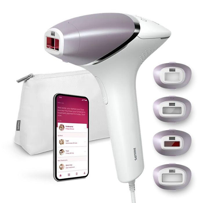 Philips Lumea IPL 8000 Series со четири интелигентни додатоци и апликација